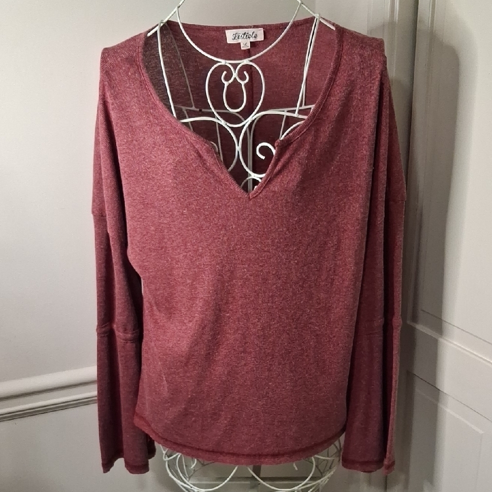 Listicle Women's Burgundy Long Sleeve Top